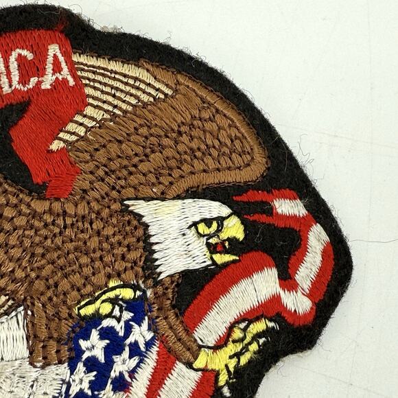 VTG Lot Of 2 TOURING AMERICA with Eagles Iron On Biker Patches - Picture 2 of 9